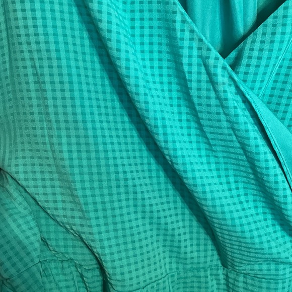 Green Checkered A-Line Dress - Picture 3 of 4